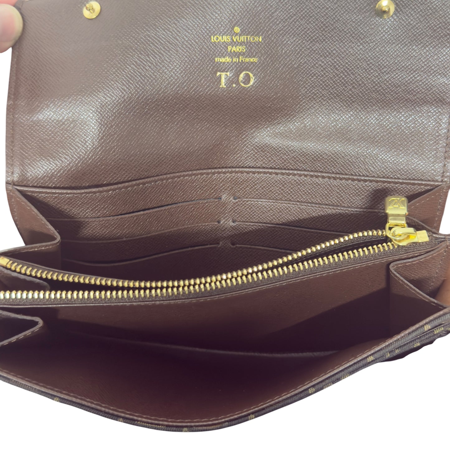 Louis Vuitton Sarah Wallet, Monogram Mini Lin Canvas
