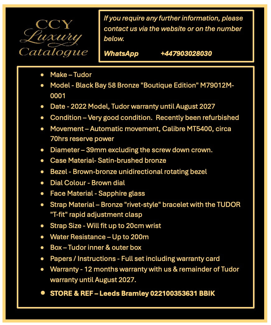 Tudor Black Bay 58 Bronze