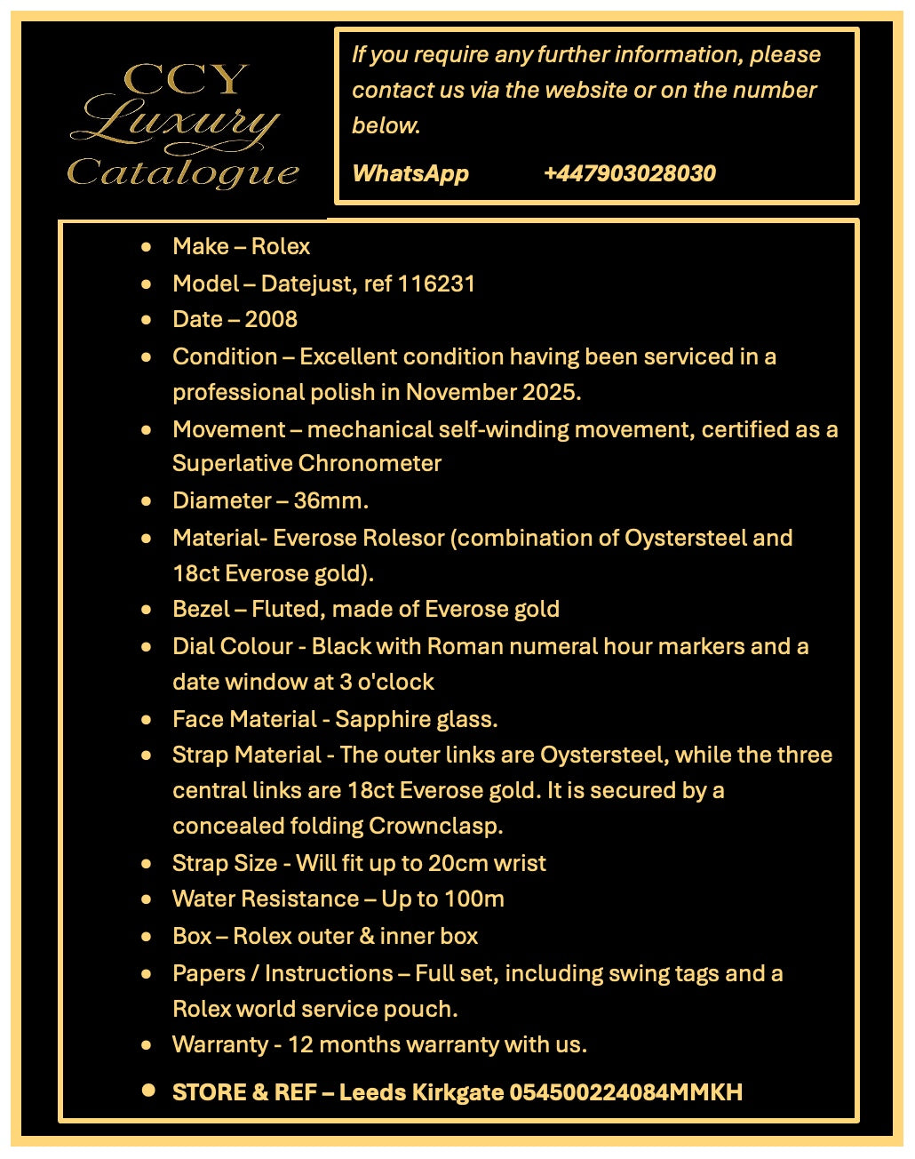 Rolex Datejust 116231