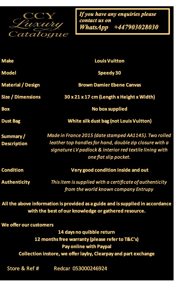 Louis Vuitton Speedy 30