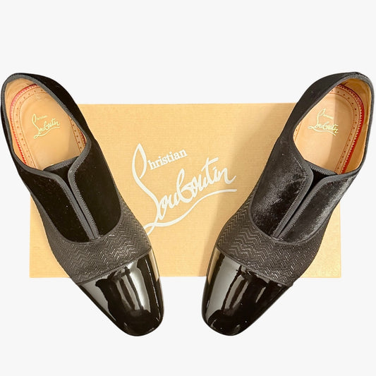 **SOLD** Christian Louboutin Alpha Male Flat Pat / Lurex Zig