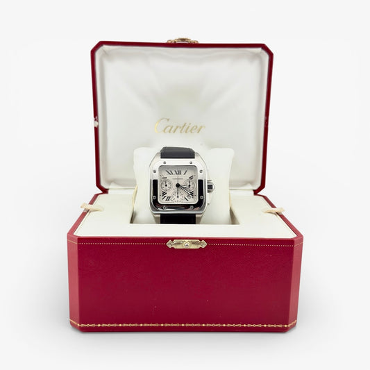 Cartier Santos 100 XL Chronograph / W20090X8