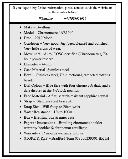 Breitling Chronometre / AB1040