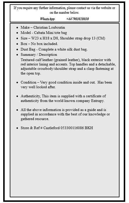 Christian Louboutin Cabata Mini tote