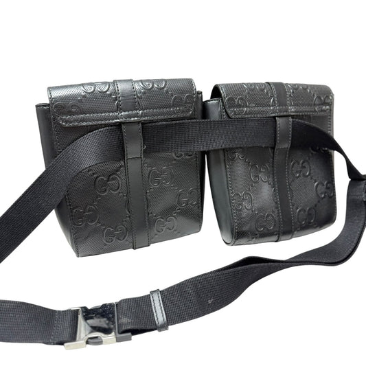 Gucci GG Embossed Double Belt Bag
