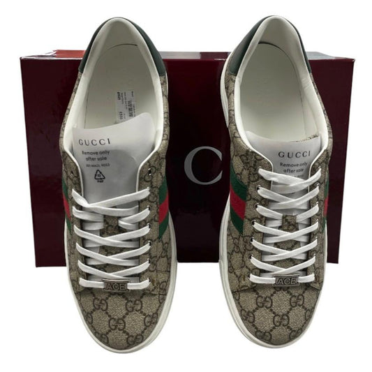Gucci New GG Ace Beige Ebony Sneakers