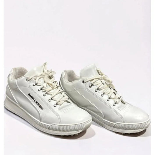 Saint Laurent Alpha Blanc Optique Mens Low Top Sneaker
