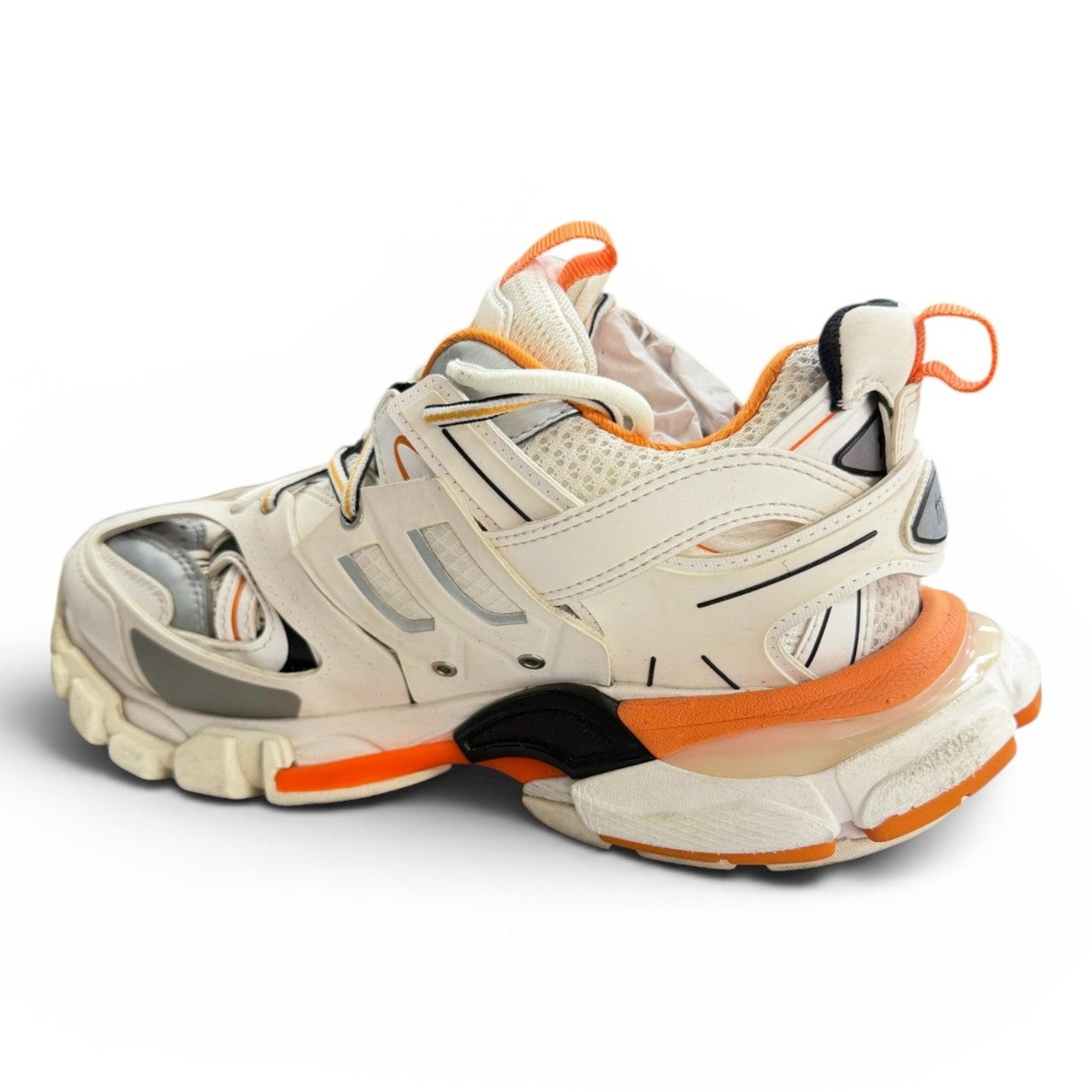 Balenciaga Tracks Orange & White Trainers