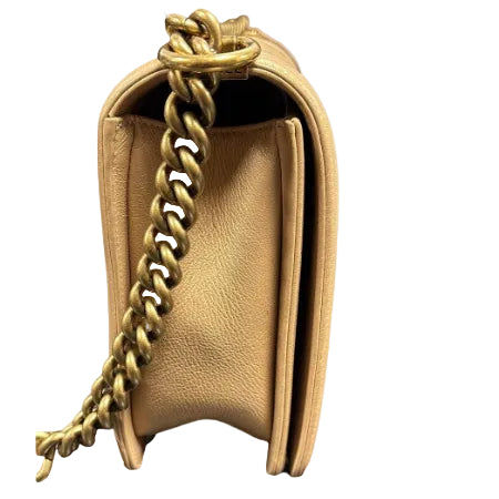 Chanel Gold Caviar Leather Bag