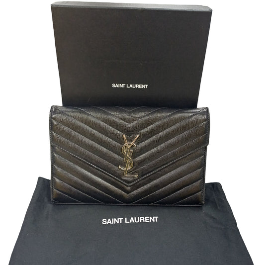 Saint Laurent Cassandre Leather Wallet On Chain