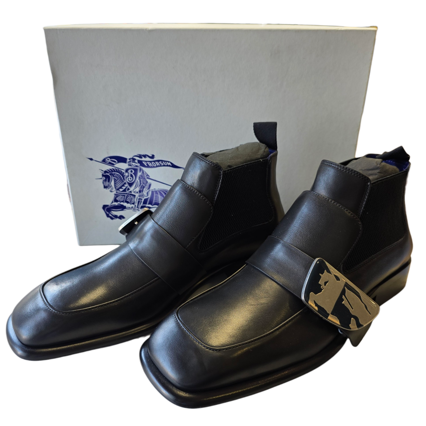 Burberry Shield Leather Chelsea Boots