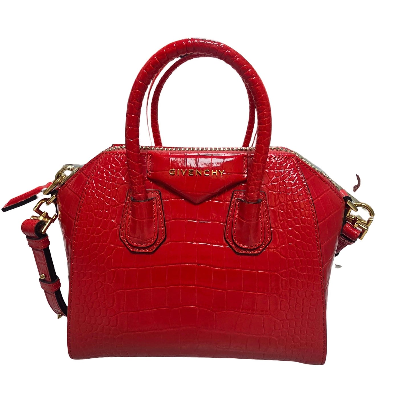 Givenchy Calfskin Crocodile Embossed Mini Antigona