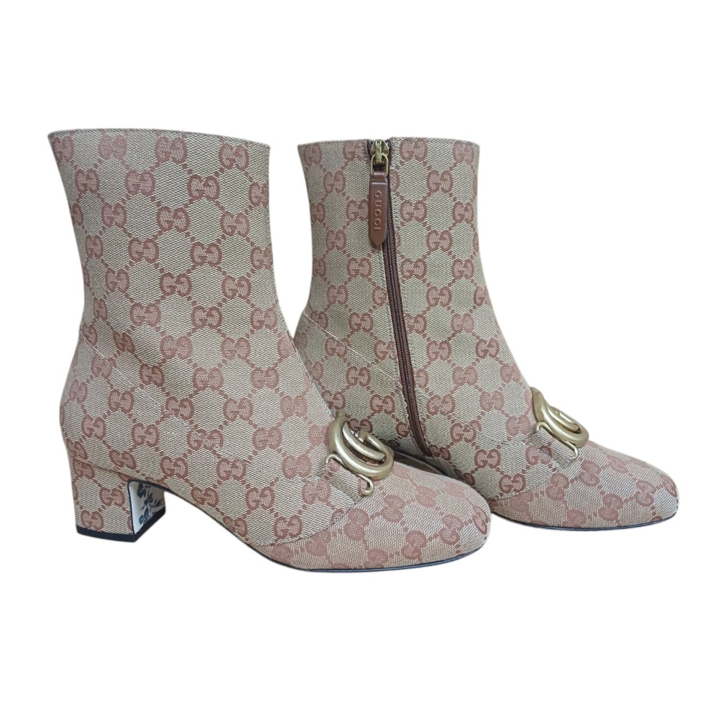 Gucci GG Marmont Canvas Ankle Boots