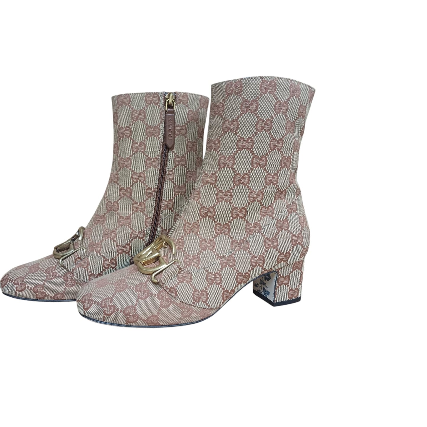 Gucci GG Marmont Canvas Ankle Boots