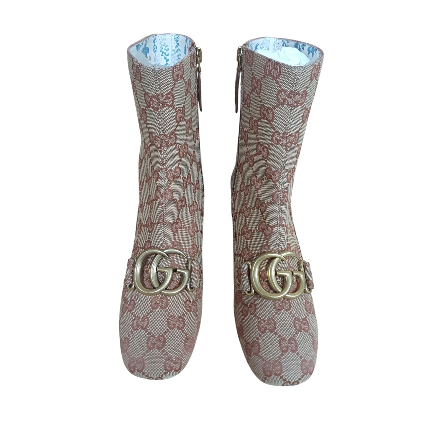 Gucci GG Marmont Canvas Ankle Boots