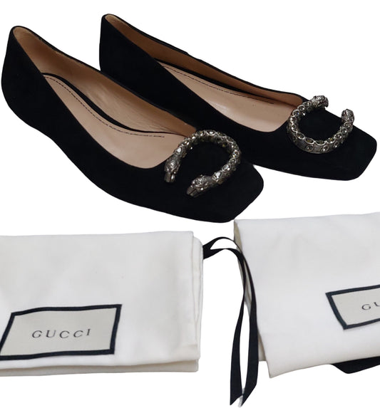 Gucci Dionysus Suede Ballet Flats