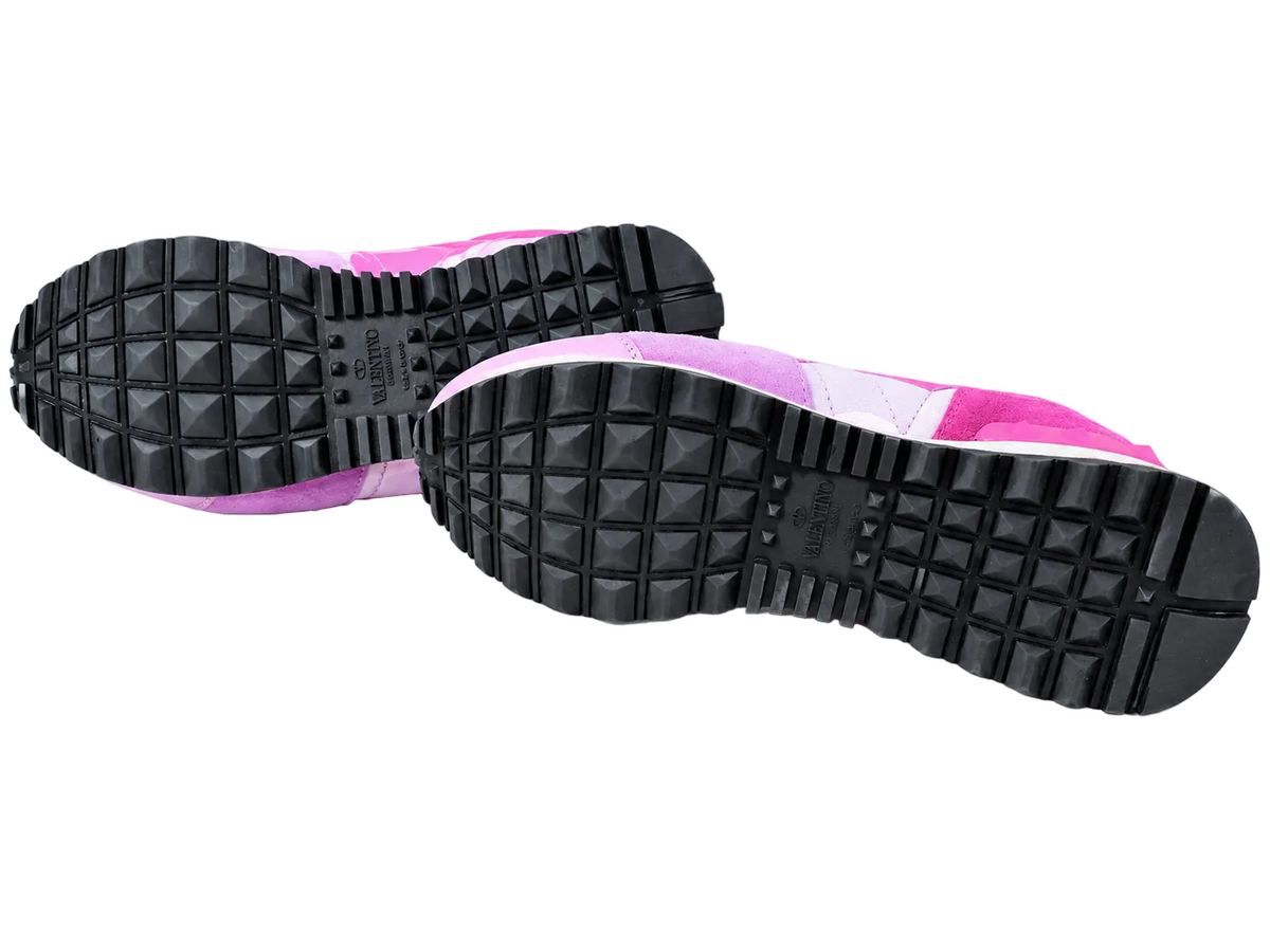 Valentino Garavani Pink Camouflage Rockrunner Trainers