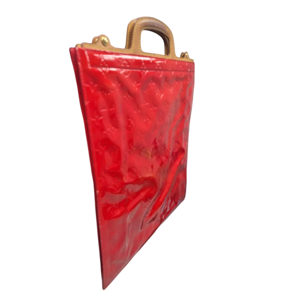 Louis Vuitton Red Vernis Monogram Stanton Tote Bag