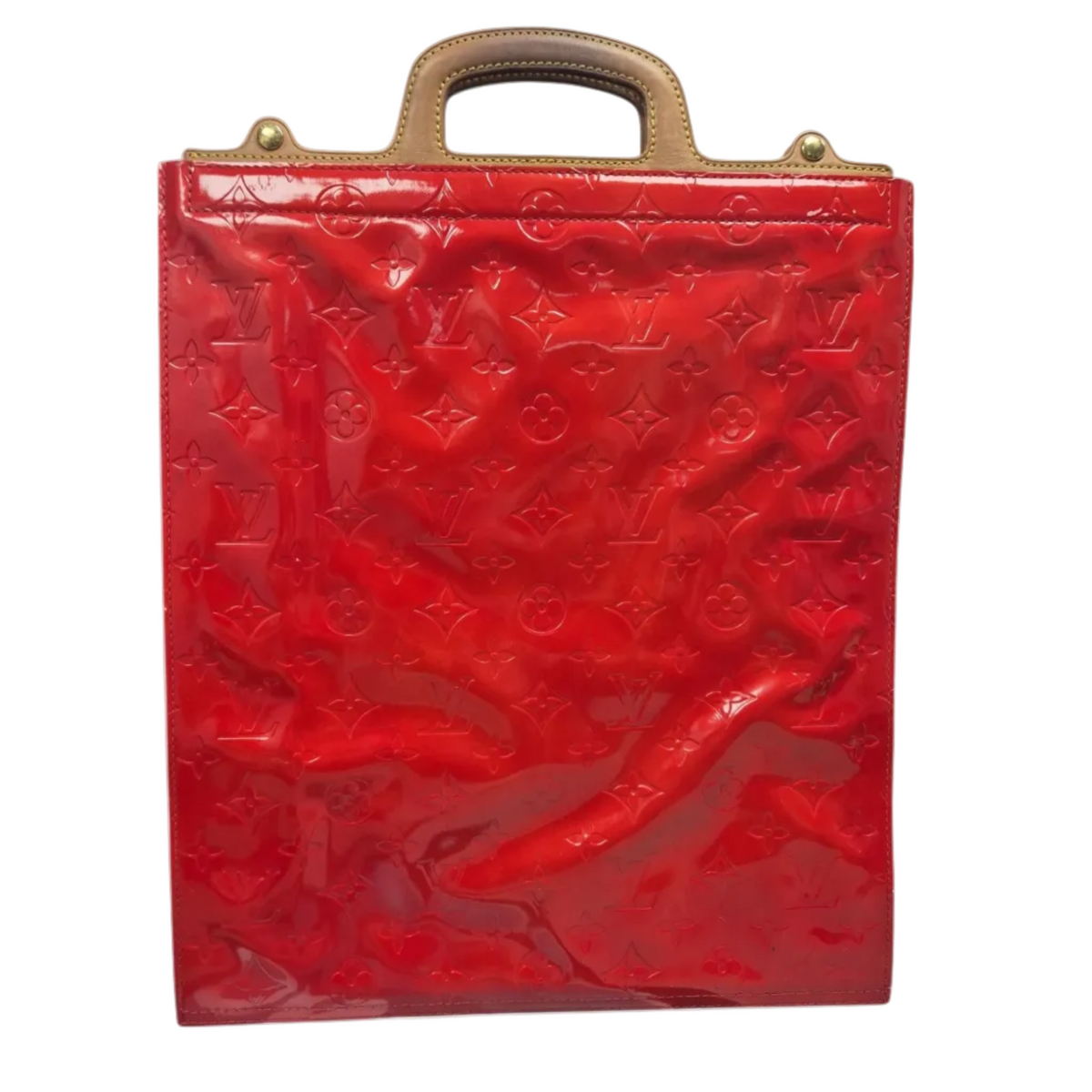 Louis Vuitton Red Vernis Monogram Stanton Tote Bag