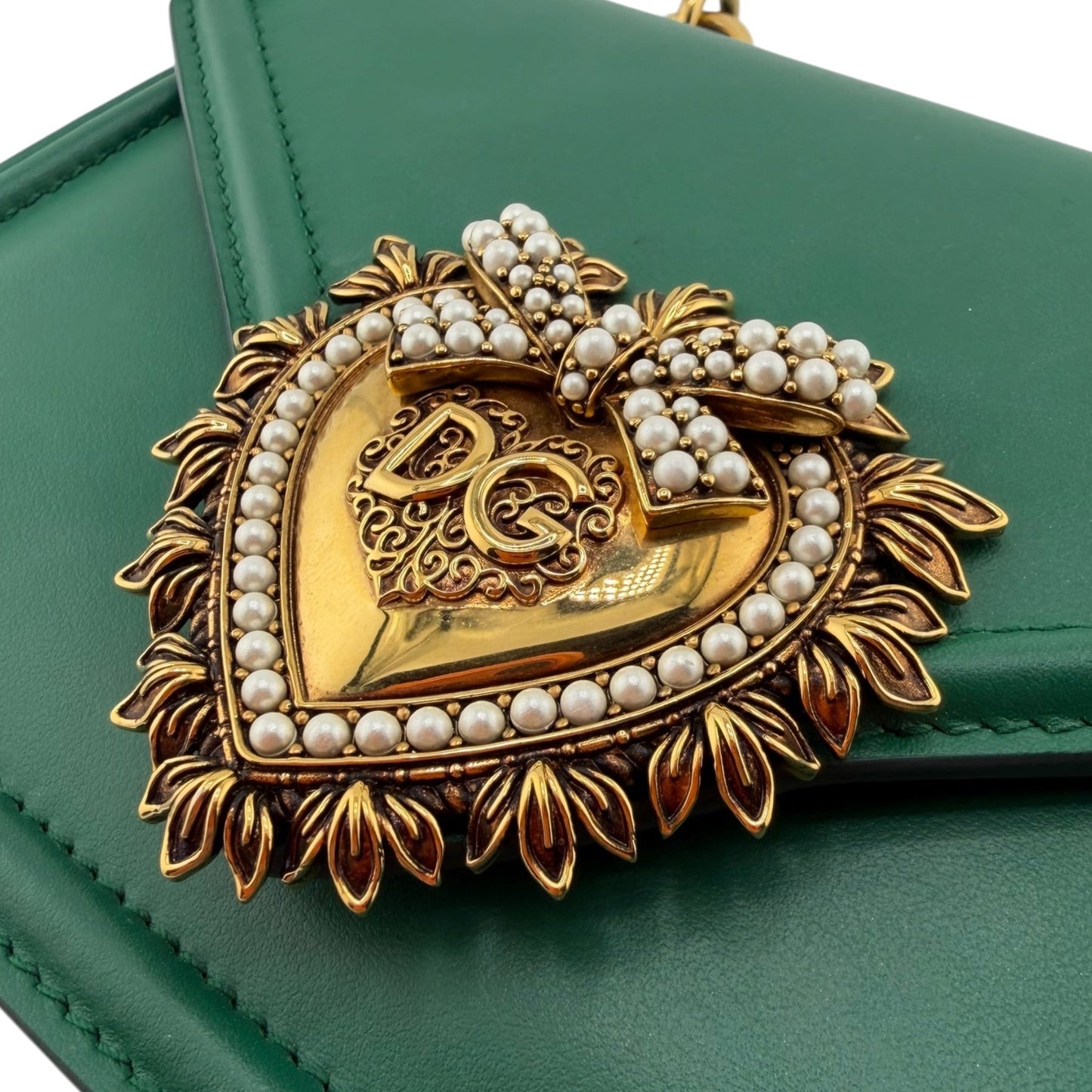 Dolce & Gabbana Devotion Green Handbag
