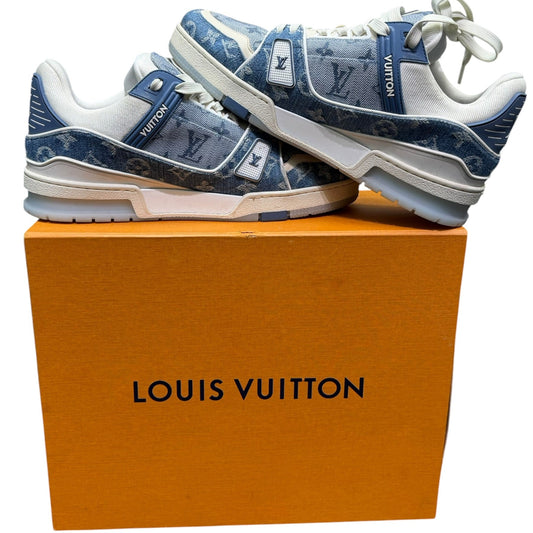 Louis Vuitton blue Monogram denim sneakers