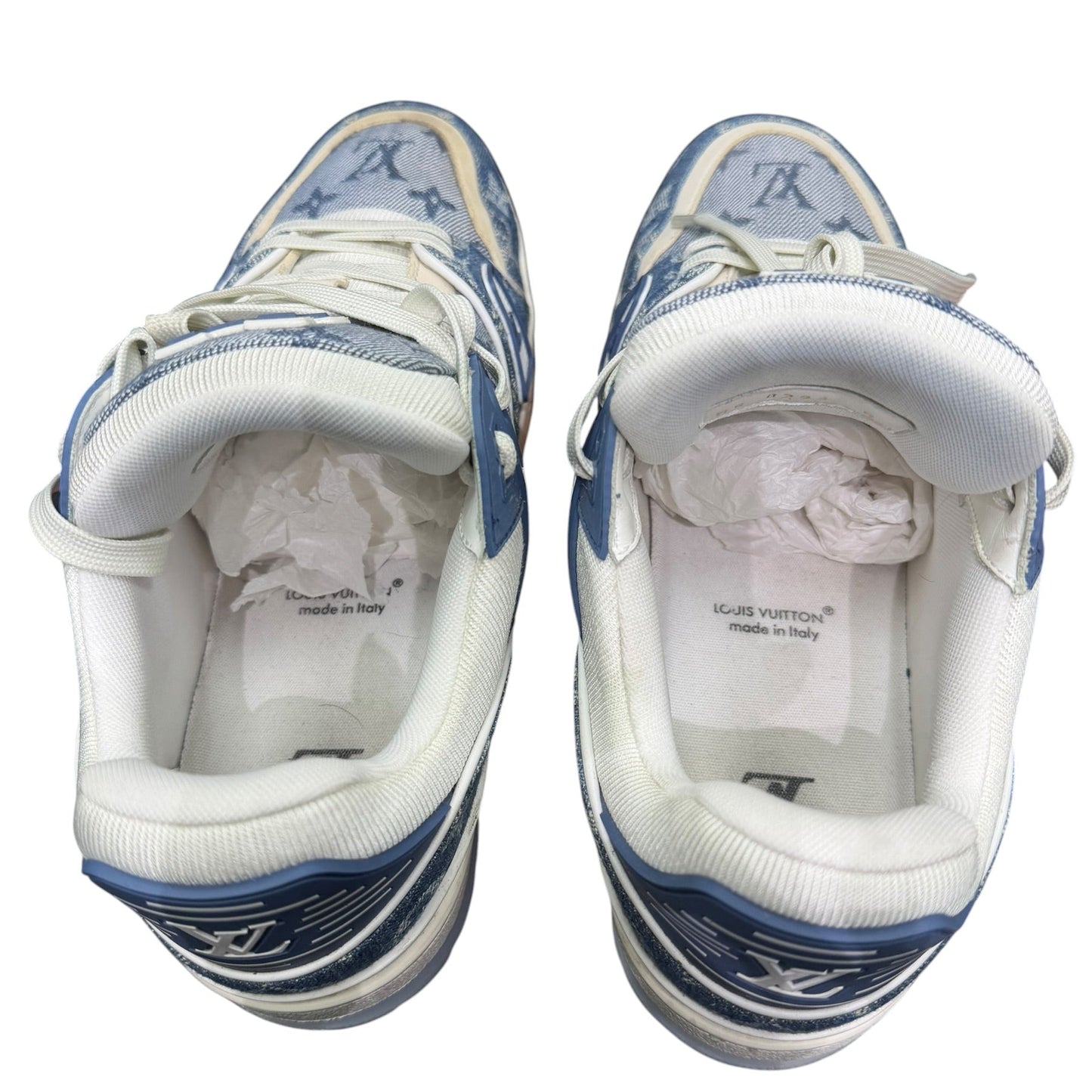 Louis Vuitton blue Monogram denim sneakers