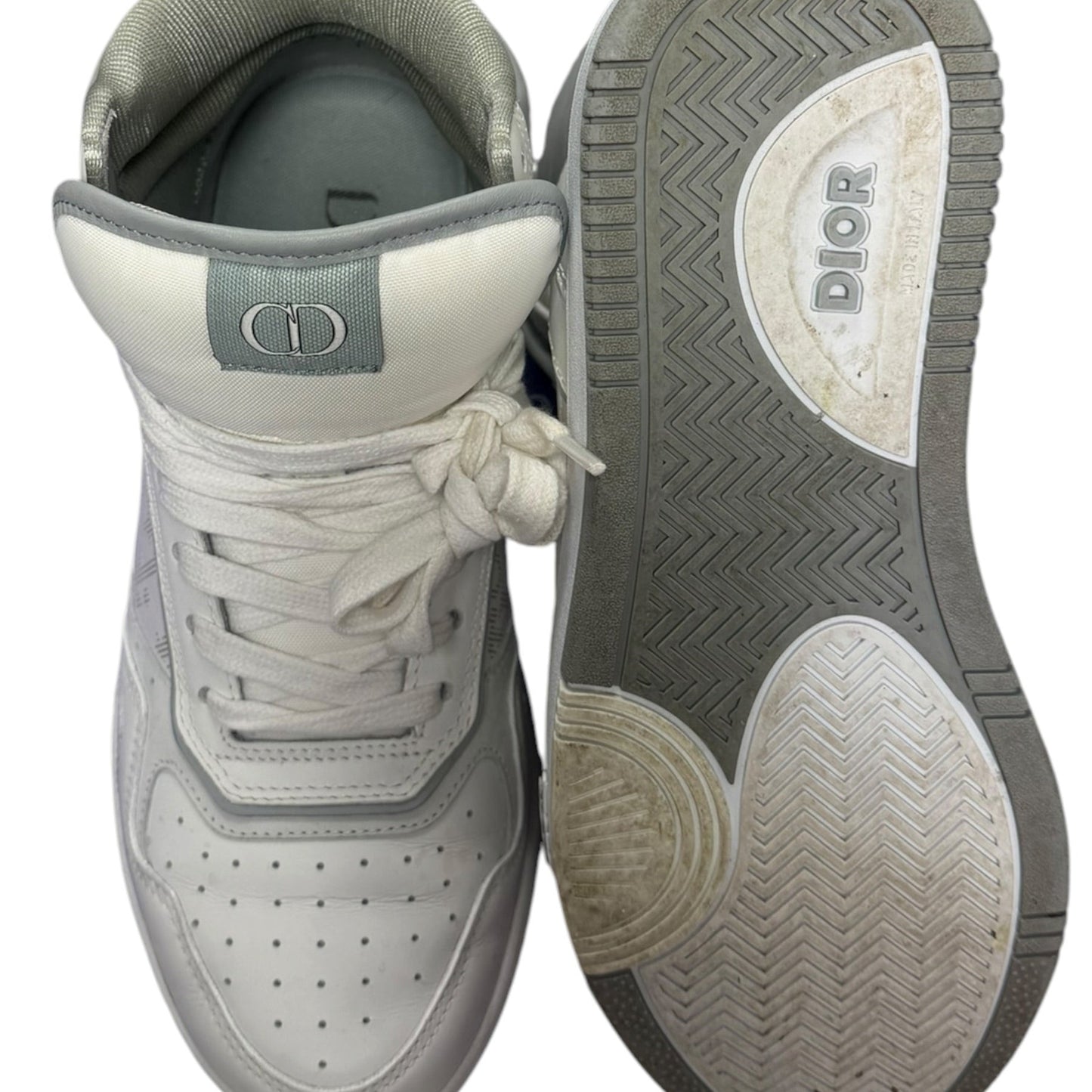 Dior B27 High White & Grey Trainers
