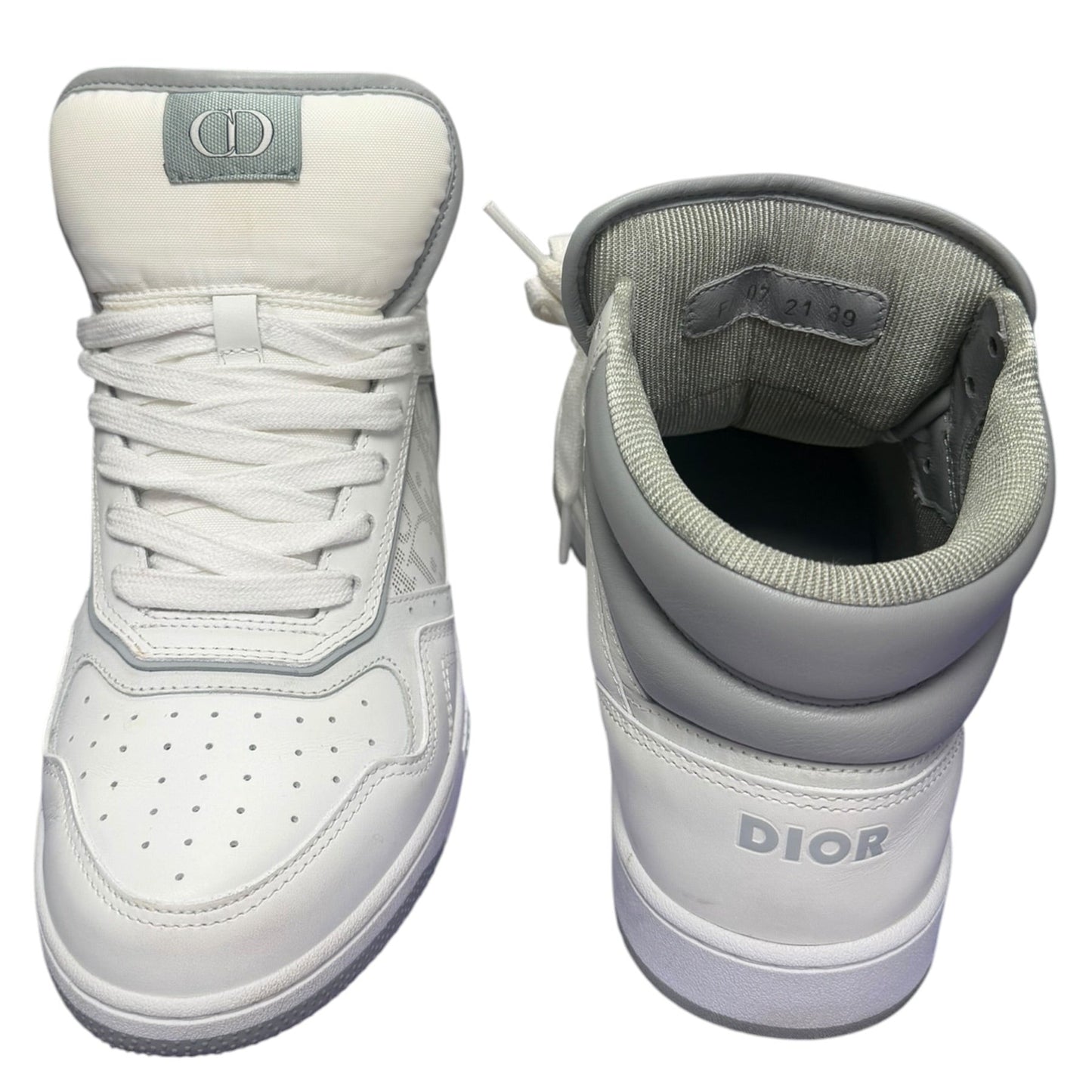 Dior B27 High White & Grey Trainers