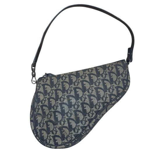 Christian Dior Trotter Canvas Saddle Pochette