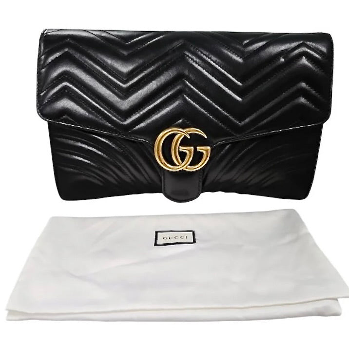 **SOLD** - Gucci Calfskin Matelasse GG Marmont Clutch Bag