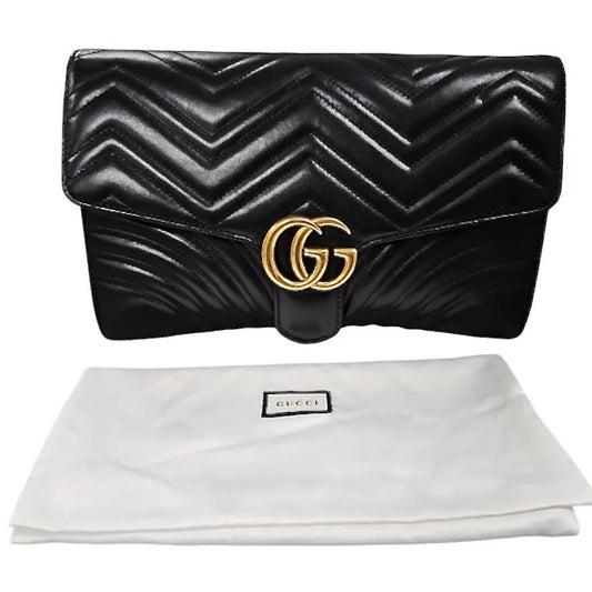 **SOLD** - Gucci Calfskin Matelasse GG Marmont Clutch Bag