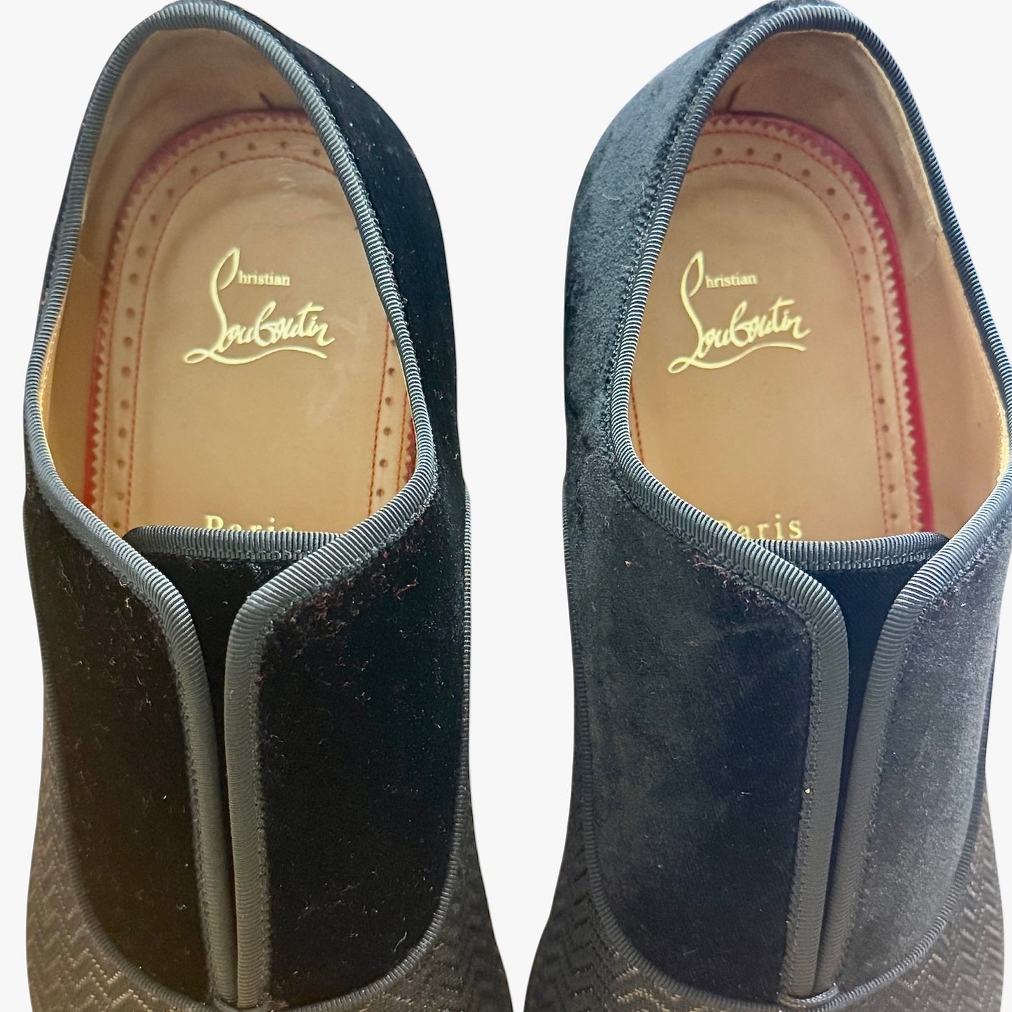 **SOLD** Christian Louboutin Alpha Male Flat Pat / Lurex Zig