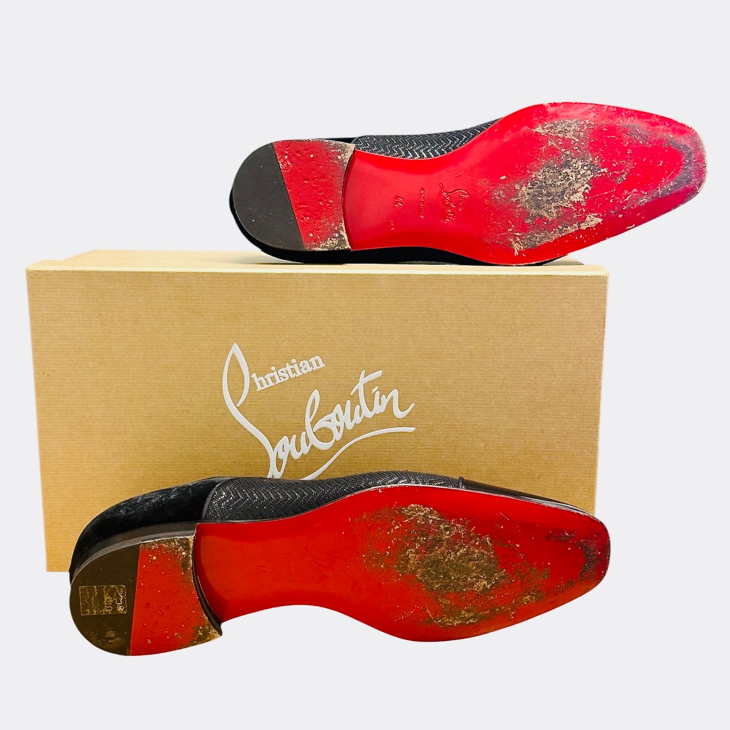 **SOLD** Christian Louboutin Alpha Male Flat Pat / Lurex Zig