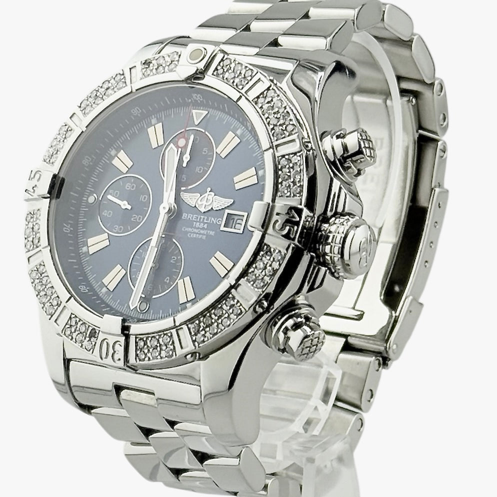 Breitling Super Avenger / A13370 Custom Diamond Bezel