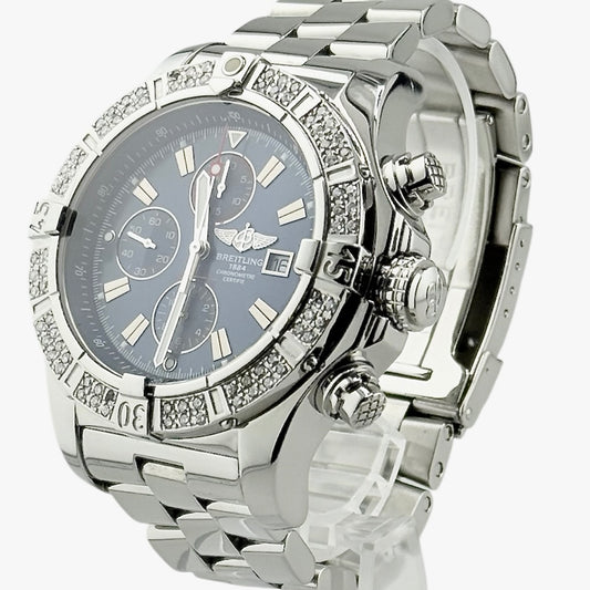 Breitling Super Avenger / A13370 Custom Diamond Bezel