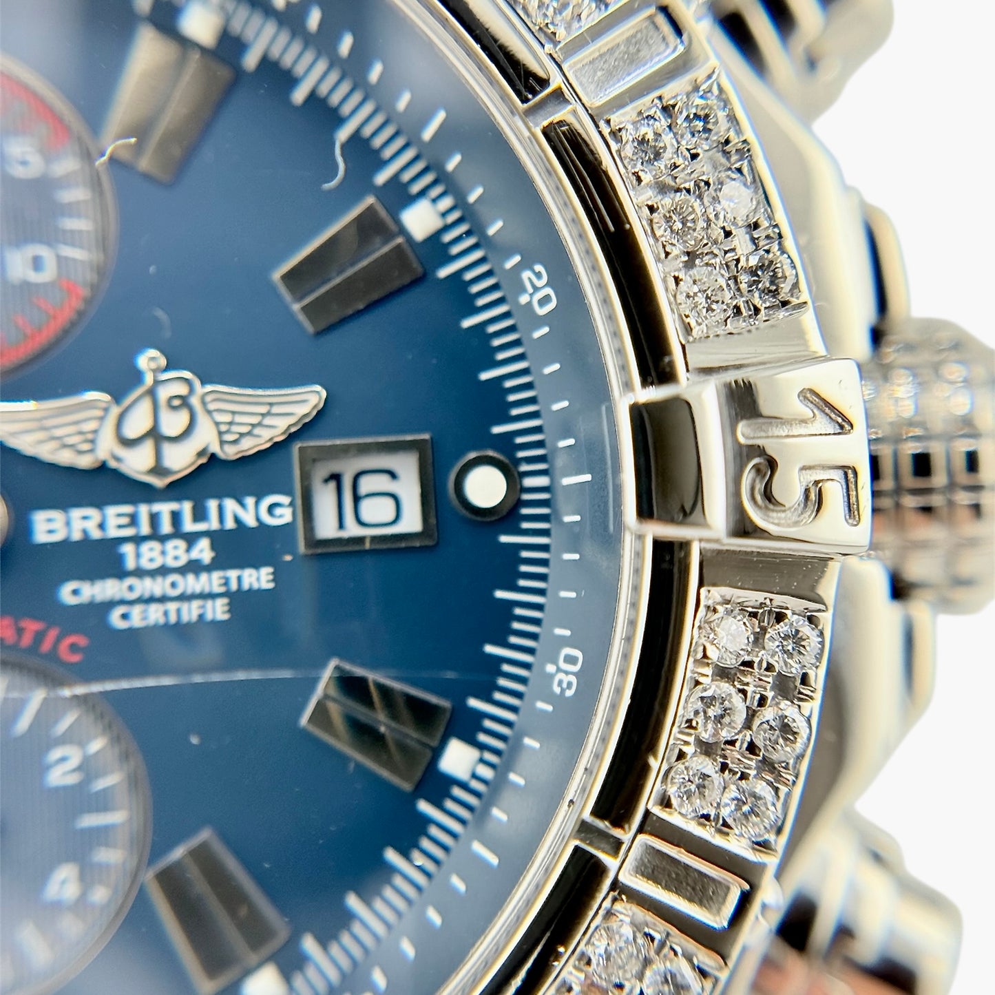 Breitling Super Avenger / A13370 Custom Diamond Bezel