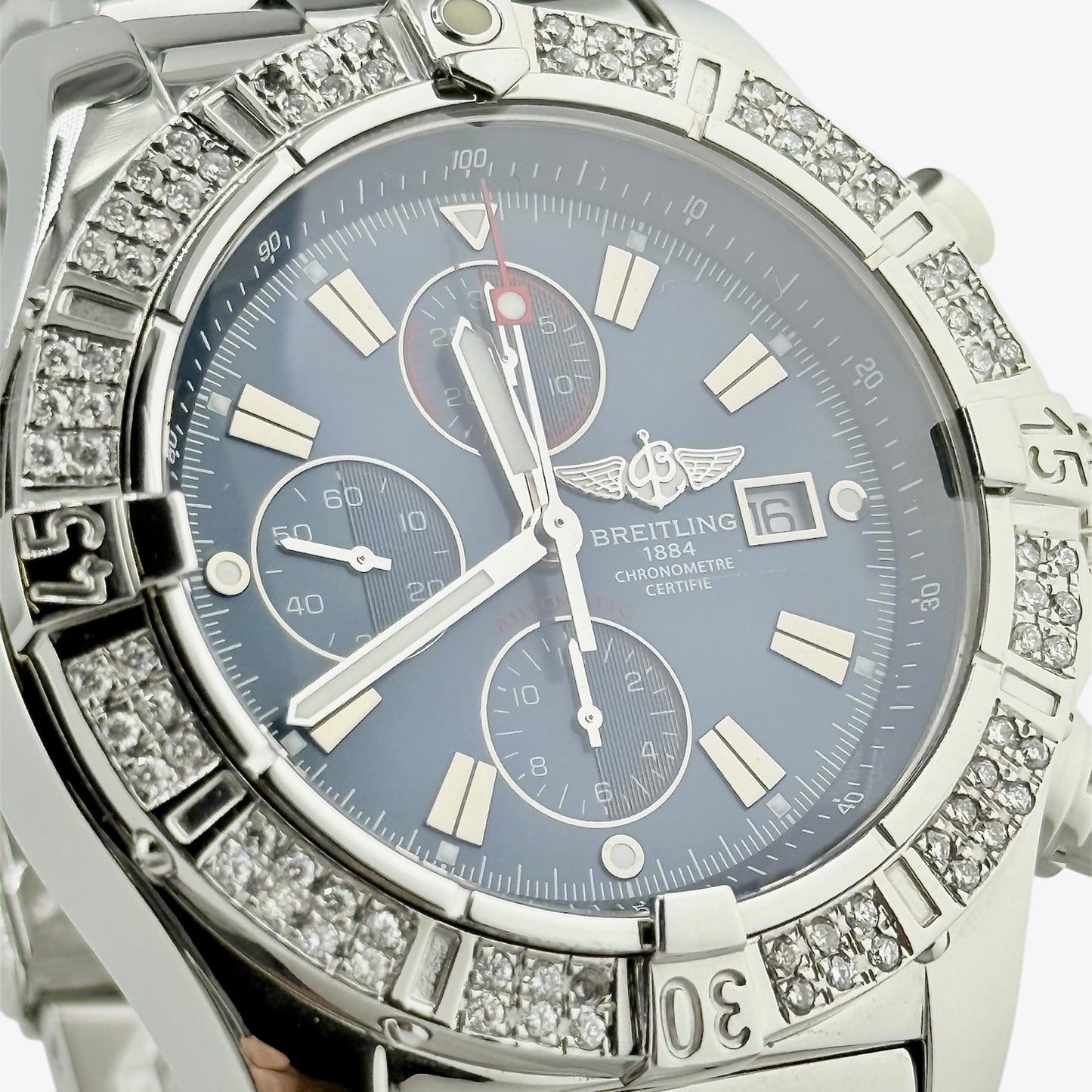 Breitling Super Avenger / A13370 Custom Diamond Bezel