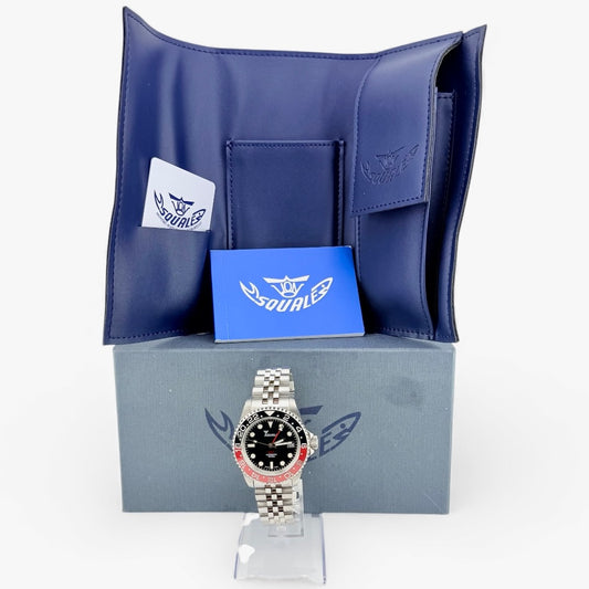 Squale 1545 GMT Black & Red