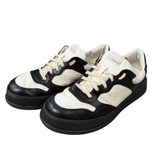 Gucci GG Embossed black &amp; white Sneakers