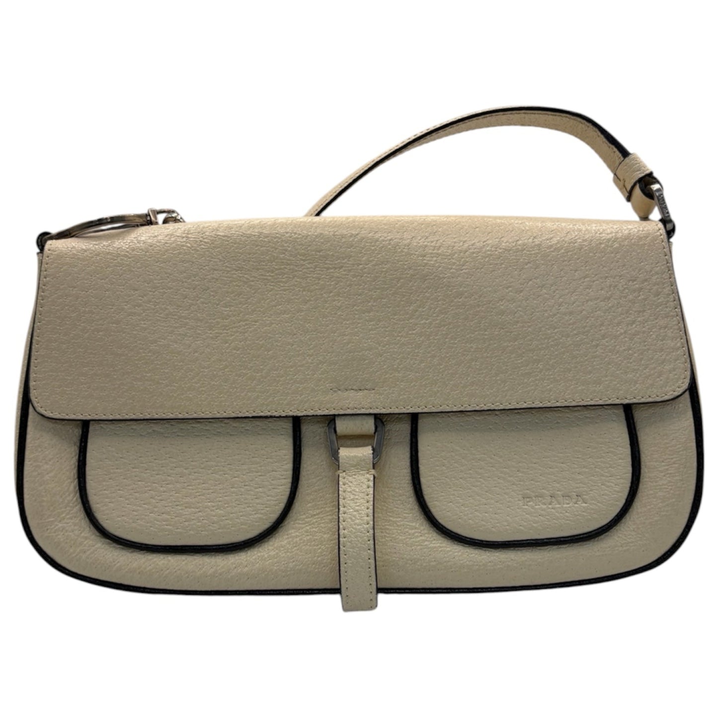 Prada Gathered Leather Chain Shoulder Bag