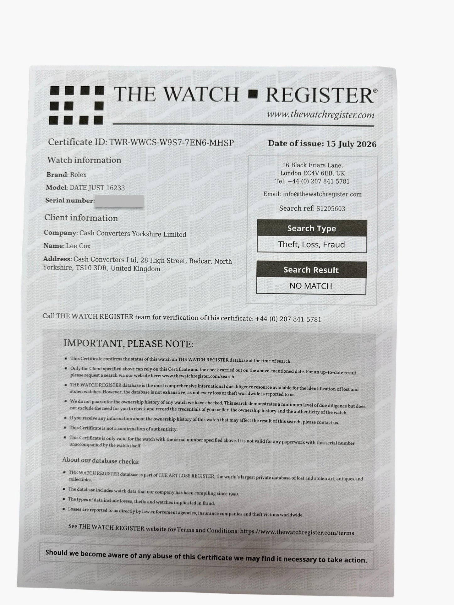 Rolex Datejust 36 / Reference 16233