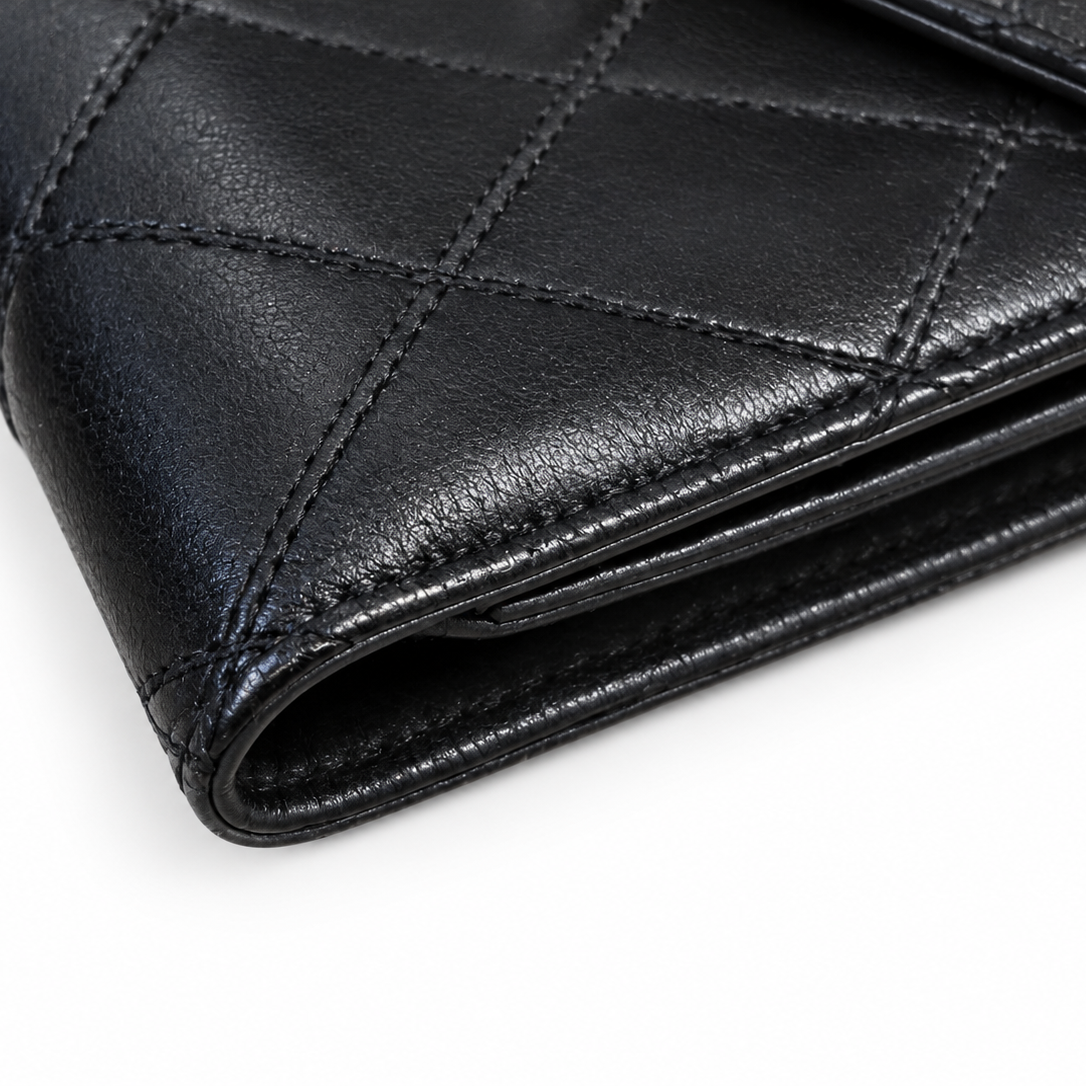 Chanel Quilted Leather Folding Wallet