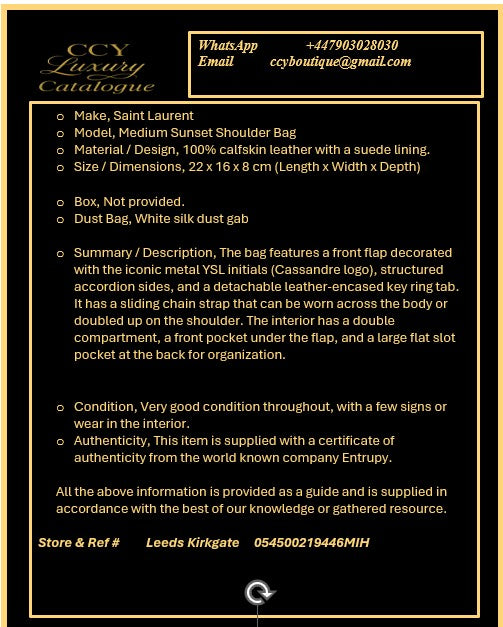 Saint Laurent Medium Sunset Shoulder Bag