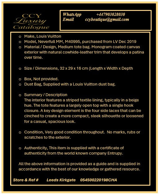 Louis Vuitton Neverfull MM M40995