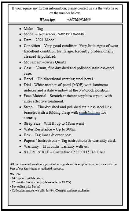 Tag Aquaracer / WBD1311.BA0740