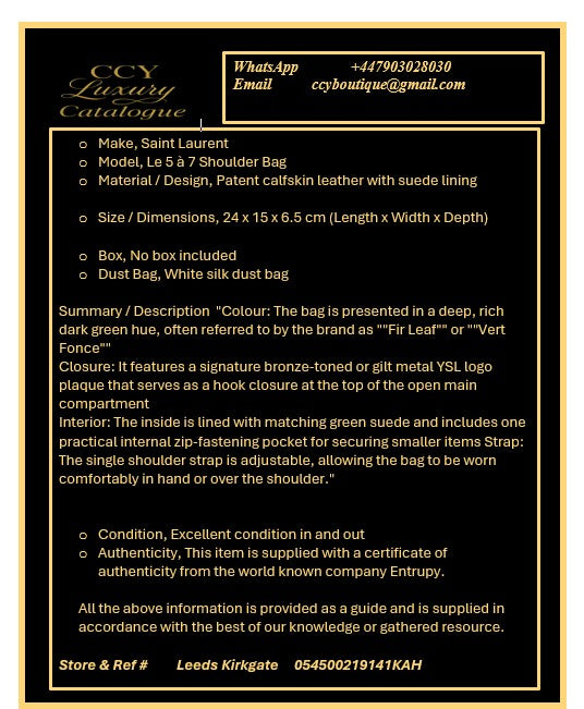 Saint Laurent Le 5 à 7 Shoulder Bag