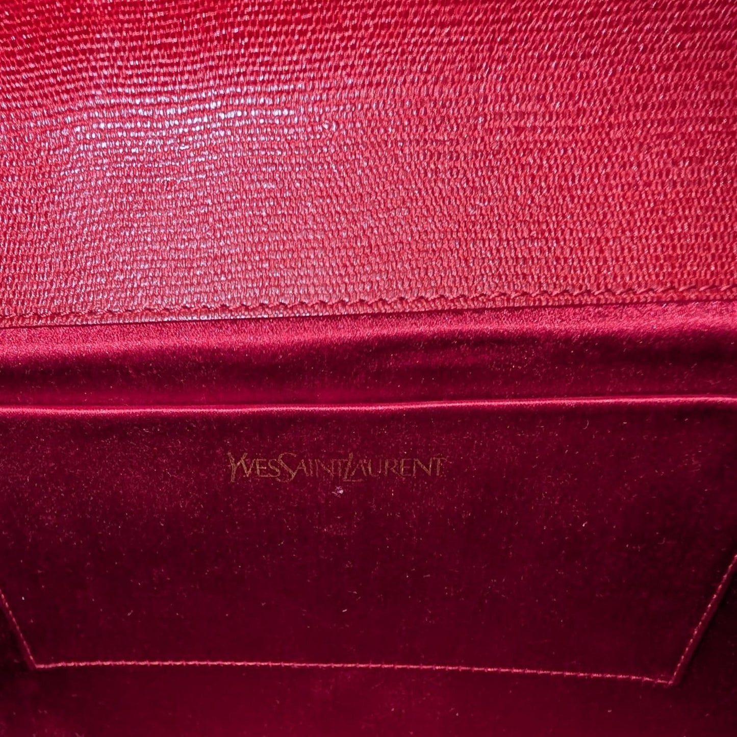 Saint Laurent Fuchsia Leather Ligne Y Clutch