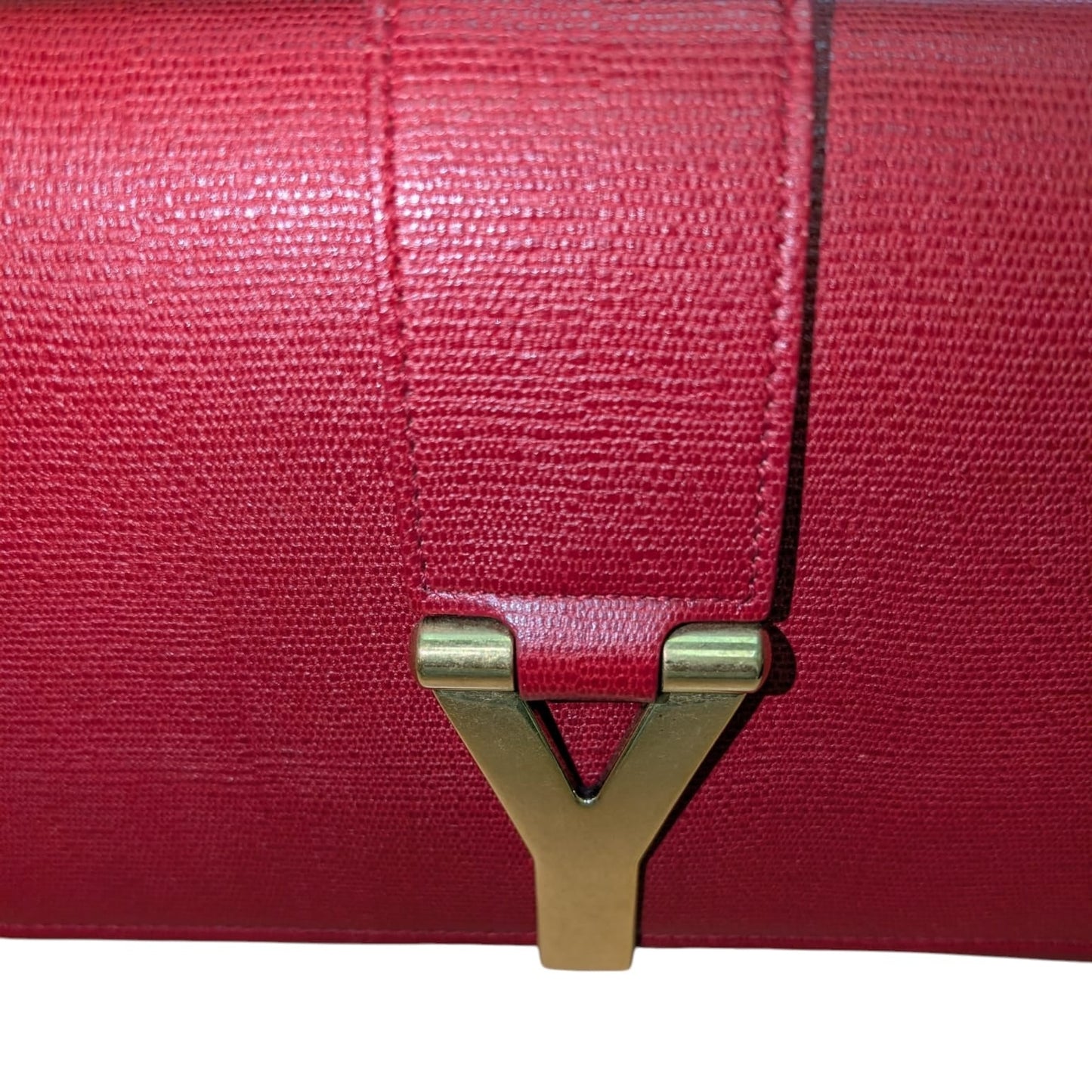 Saint Laurent Fuchsia Leather Ligne Y Clutch