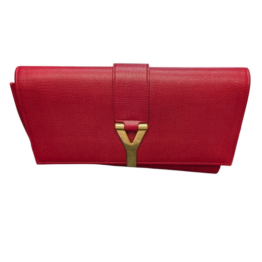 Saint Laurent Fuchsia Leather Ligne Y Clutch