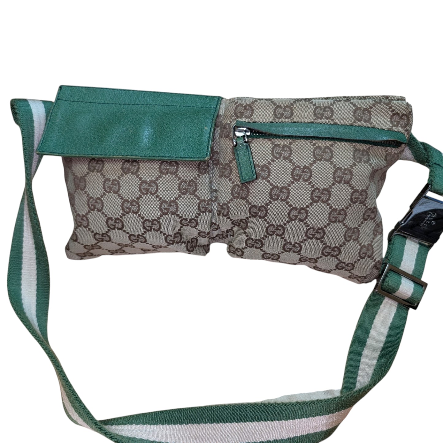 Gucci Vintage GG Canvas Waist Bag